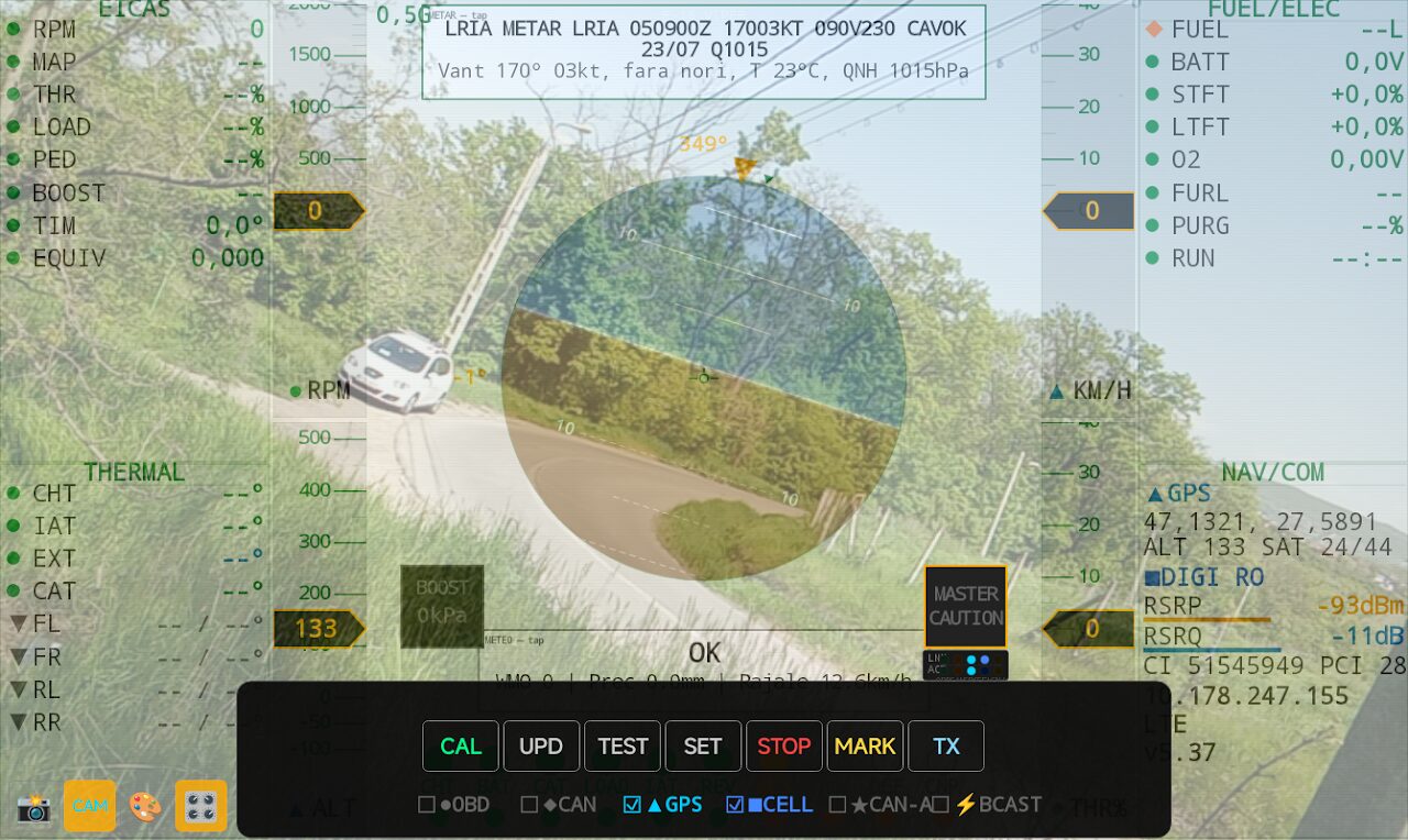 ErgissVAG F16 — HUD cu realitate augmentată pe drum